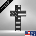 Flag Cross - Steel Sign