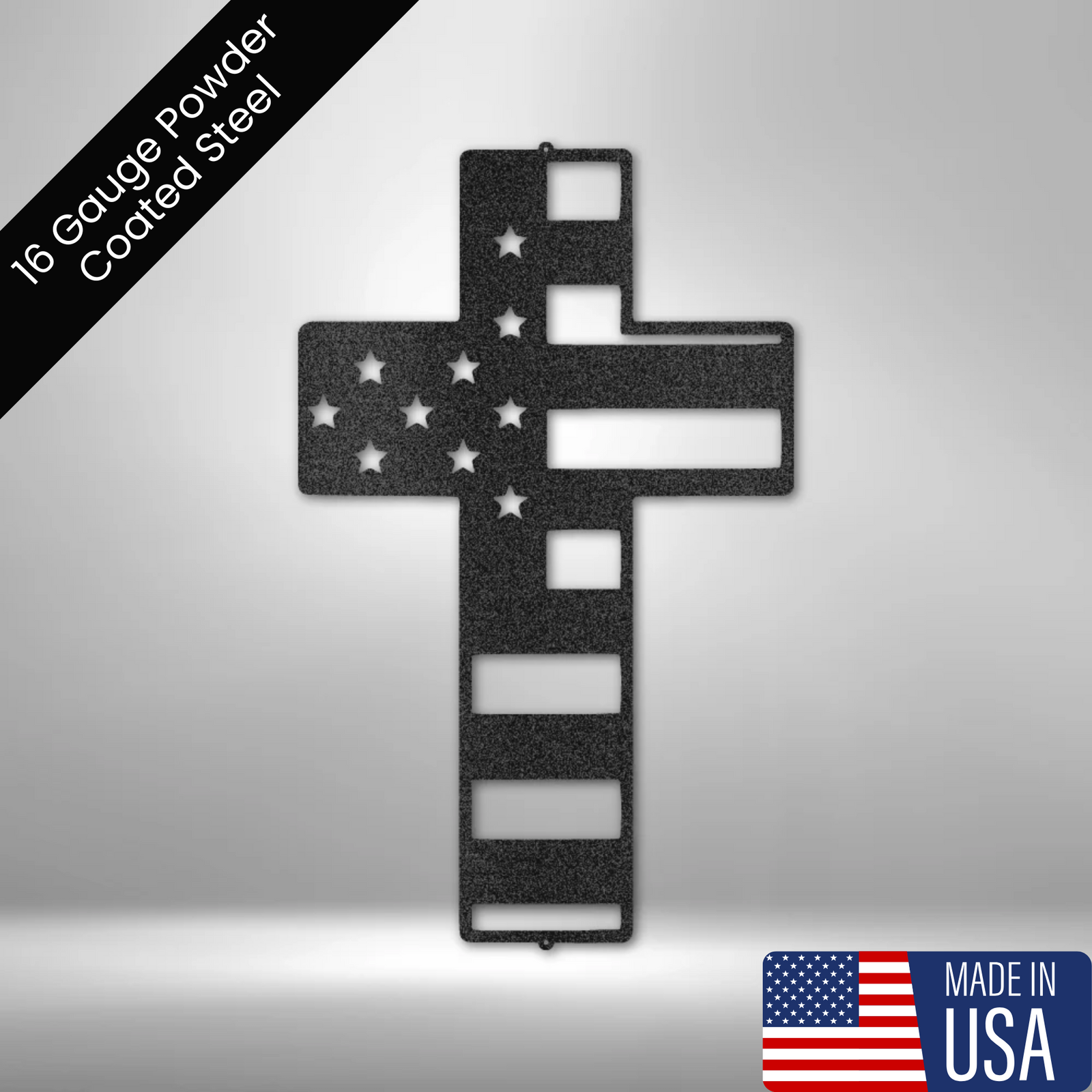 Flag Cross - Steel Sign