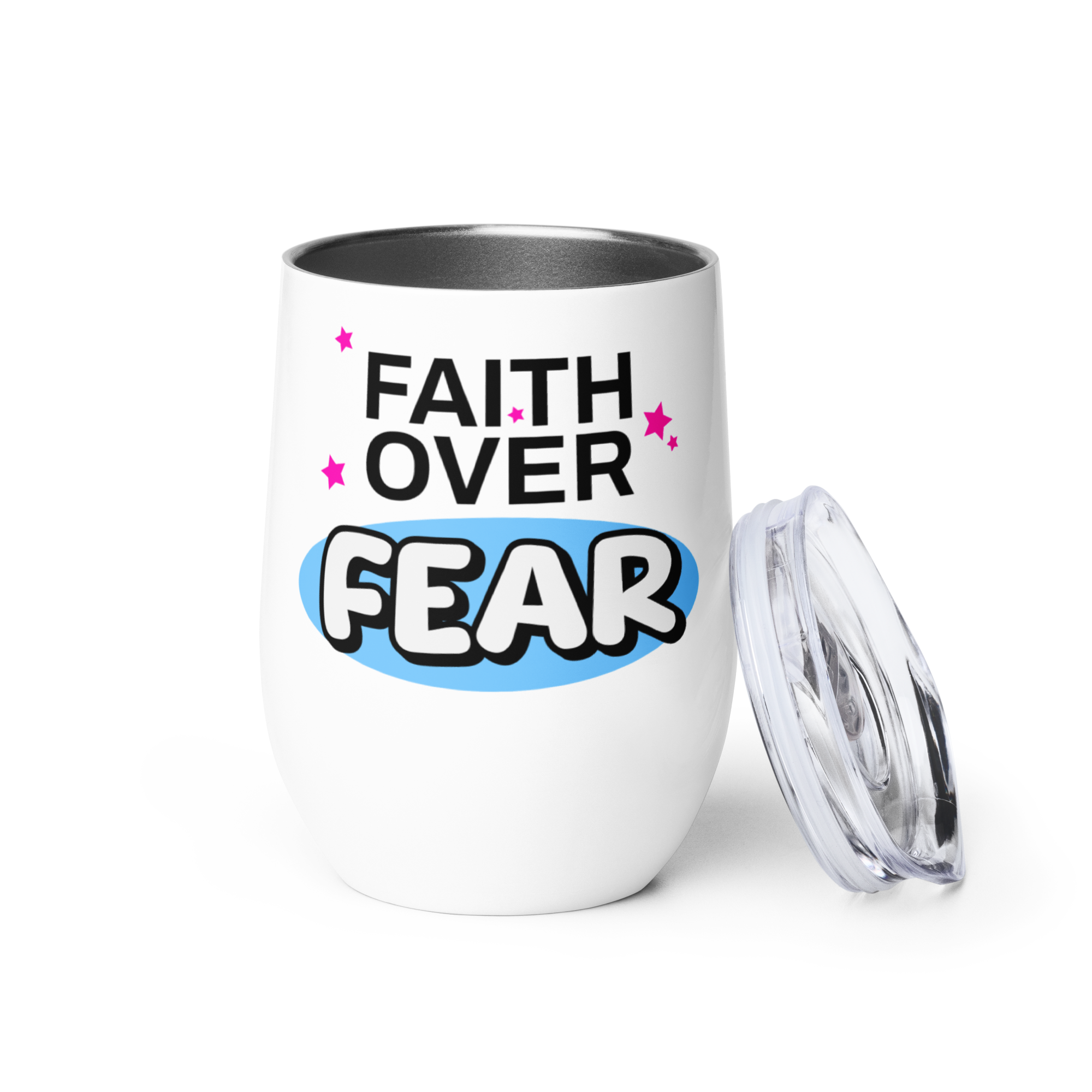 Faith Never Fails Wine Tumbler