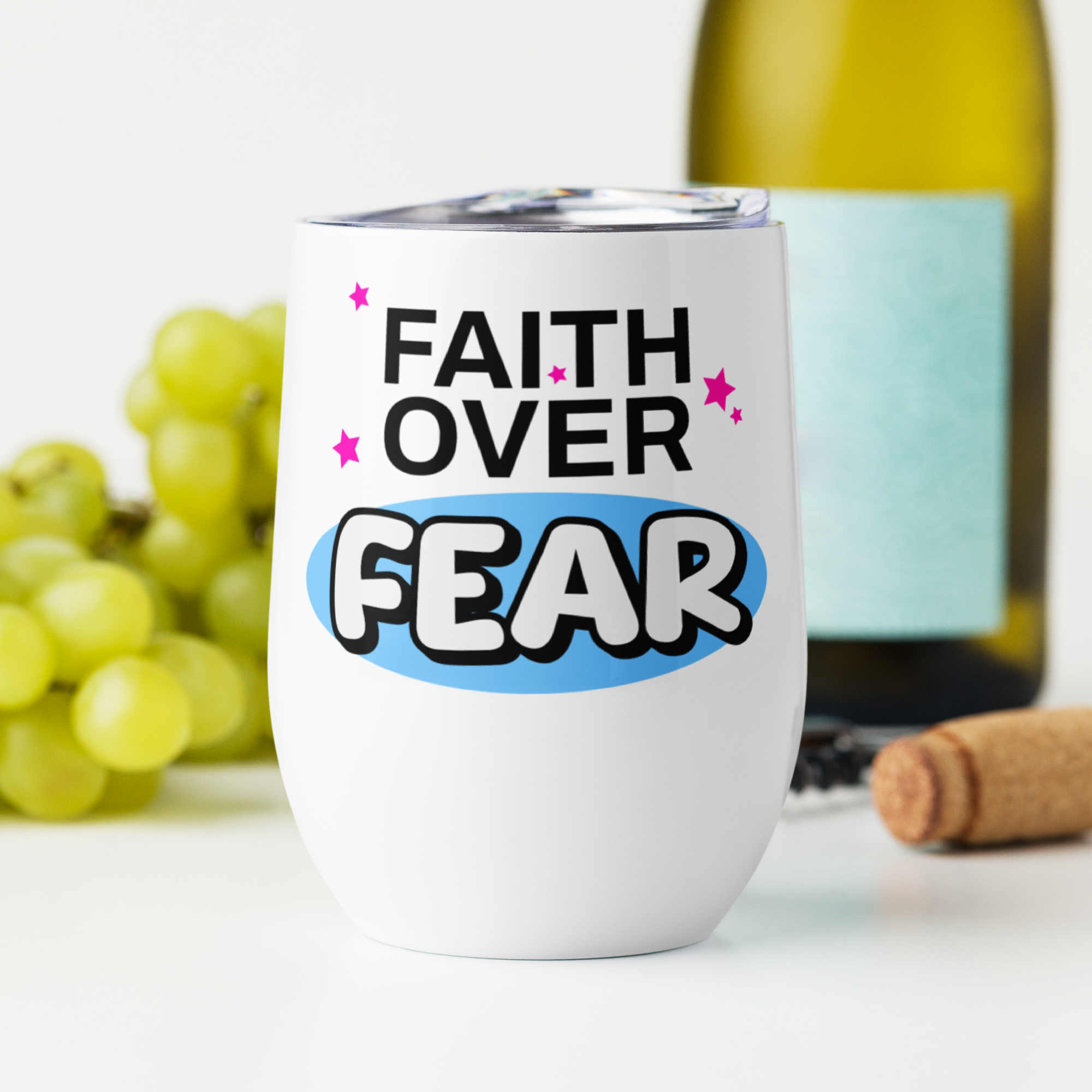 Faith Never Fails Wine Tumbler