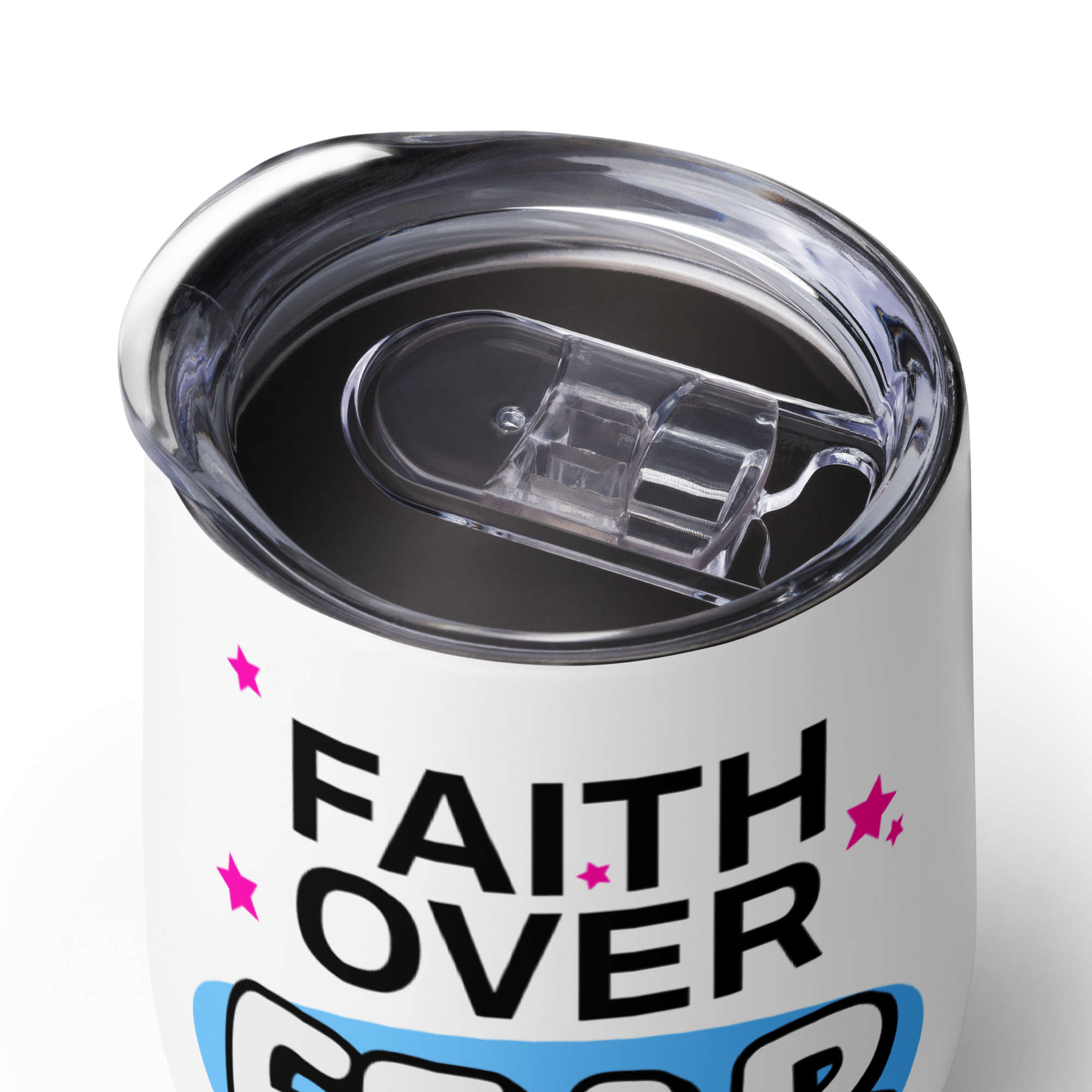 Faith Never Fails Wine Tumbler